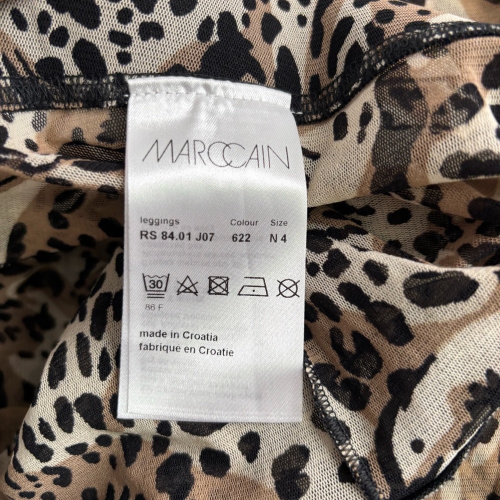 MARC CAIN Leopard Print Sheer Leggings NWOT - Picture 10 of 12